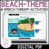 Beach Speech Therapy Activities for Language Articulation 