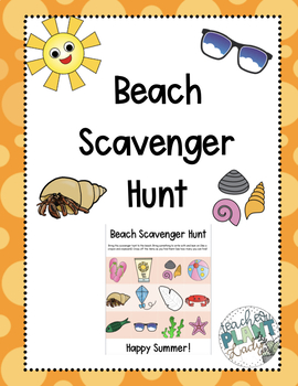 Preview of Beach/Summer Scavenger Hunt FREEBIE