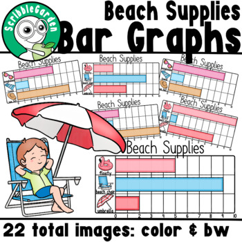 Preview of Beach Supplies: 3 Category Bar Graphs