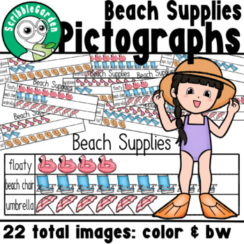 Preview of Beach Supplies: 3 Category Pictographs