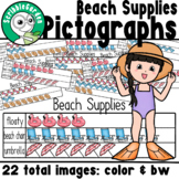 Beach Supplies: 3 Category Pictographs