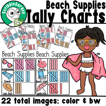 Preview of Beach Supplies: 3 Category Tally Charts