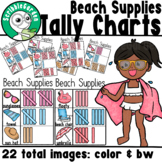 Beach Supplies: 3 Category Tally Charts