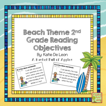 Preview of Beach Theme 2nd grade reading objectives