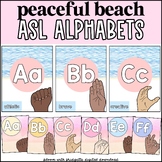 Beach Theme ASL Alphabet Posters