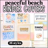 Beach Theme Binder Covers and Spines - Editable