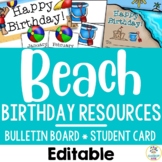 Beach Birthday Chart Display Bulletin Board | Back to Scho