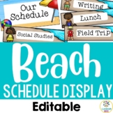 Beach Theme: Classroom Daily Visual Schedule Display | Edi