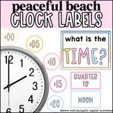 Beach Theme Classroom Clock Labels
