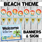 Beach Themed Classroom Decor Welcome Poster Banner Pennant