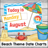 Beach Theme Classroom Decor Date Display Charts
