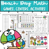 Beach Theme Day Math Activities, Centers, Games, and Worksheets