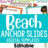 Beach Theme: Editable Daily Slideshow Templates