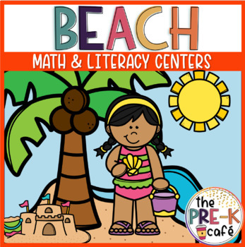 Preview of Beach Math Phonics Letters and Literacy Centers Activities | Ocean | Summer