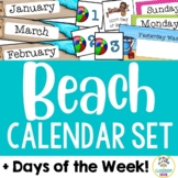 Beach Theme: Monthly Calendar Set (+ special days) & Days 