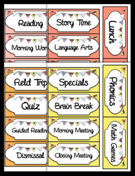 Beach Theme Schedule Cards by The Critical Classroom By Misty Tzugaris