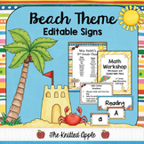 Beach Theme Sign Templates {Editable}