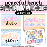 Beach Theme Student Mailbox | Student Files | Classroom Ma