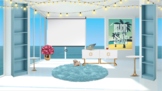 Beach Theme Virtual Classroom Background