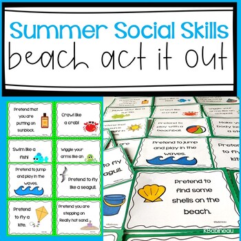 Preview of Beach Themed Act It Out -  Fun Summer Social Skills Activity