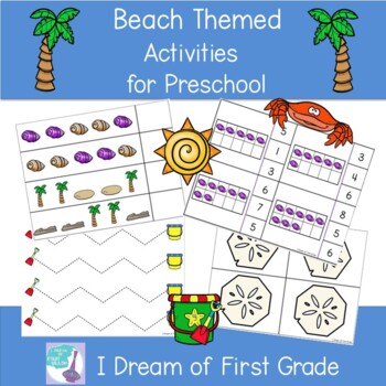 Beach Themed Activities for Preschool by I Dream of First Grade | TpT