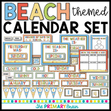 Beach Themed Calendar Set Including Weather, Seasons, Dail