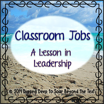 Preview of Beach Themed Classroom Jobs: Leadership - Editable