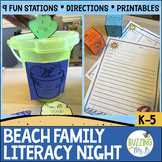 Beach Themed Family Literacy Night: Reading + Writing Acti