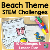 Preview of End of the Year STEM: Beach-Themed STEM Activities & Challenges Beach Task Cards