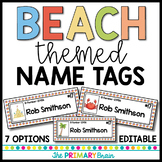 Beach Themed EDITABLE Student Name Tags