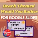 Beach Themed Would You Rather? for Google Slides Task Cards