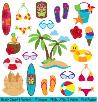 Beach, Travel and Summer Vacation Clipart and Vectors by ...