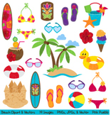 Beach, Travel and Summer Vacation Clipart and Vectors