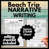 Beach Trip Narrative Writing + Editing, Sub Plan 2nd 3rd 4