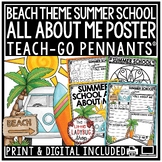 Beach Tropical Summer School Writing Activity All About Me