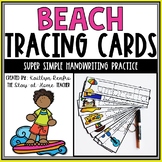 Beach Vocabulary Tracing Cards | Write and Wipe Practice