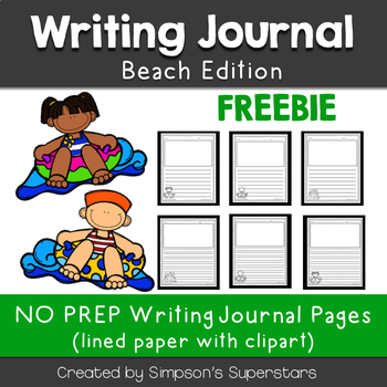 Preview of Beach Writing Journal Sheets FREEBIE