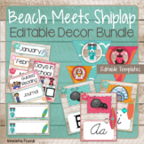 Beach and Shiplap Classroom Decor Bundle
