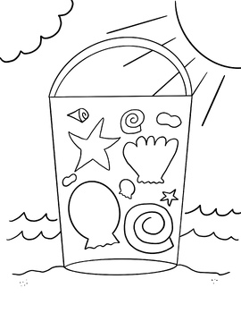 Preview of Beach coloring sheet