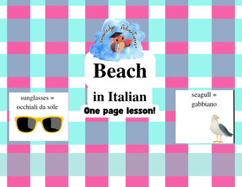 Preview of Beach in Italian