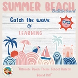 Beach bulletin board kit printable, Summer door decoration