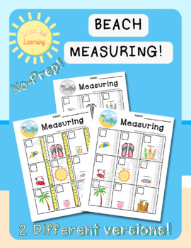Preview of Beach theme Measuring worksheet] Summer Fun Center for Elementary & Preschool
