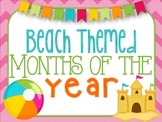Beach/Ocean Themed Months of the Year & Calendar Number Cards