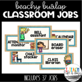 Beachy Burlap Classroom Jobs