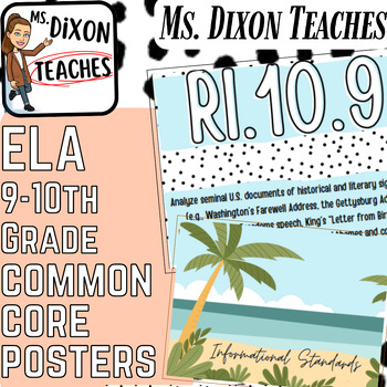 Preview of Beachy Common Core Informational & Literature Standards Posters