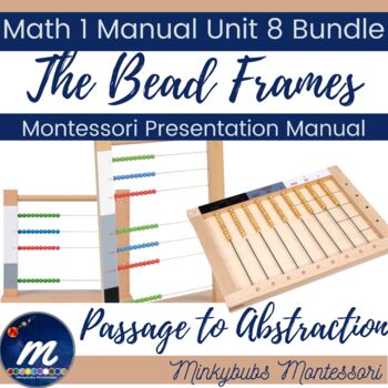 Preview of Bead Frame Presentations Montessori Math 1 Manual Small Large and Flat Golden