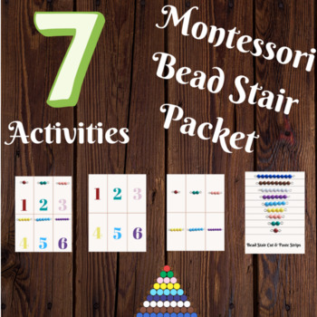 Preview of Bead Stair Activity Packet- Montessori Math Lesson 