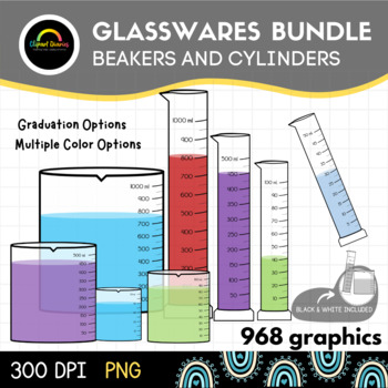 Preview of Beakers and Cylinders Glasswares -  BUNDLE
