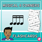 Beamed 16th Note Rhythm Flashcards with 4 Corners/Sections