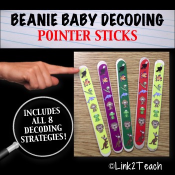 Preview of Beanie Baby Decoding Strategy Pointer Sticks